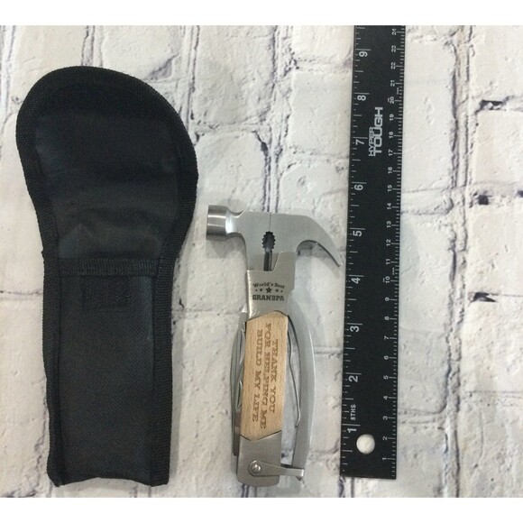 Light Autumn Multi-Tool Camping Hammer for Grandpa with Engraved Sentiments. - Picture 5 of 7